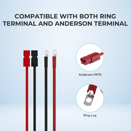 5FT 6AWG Anderson Adapter Cable (Anderson PP75-Ring Lug)
