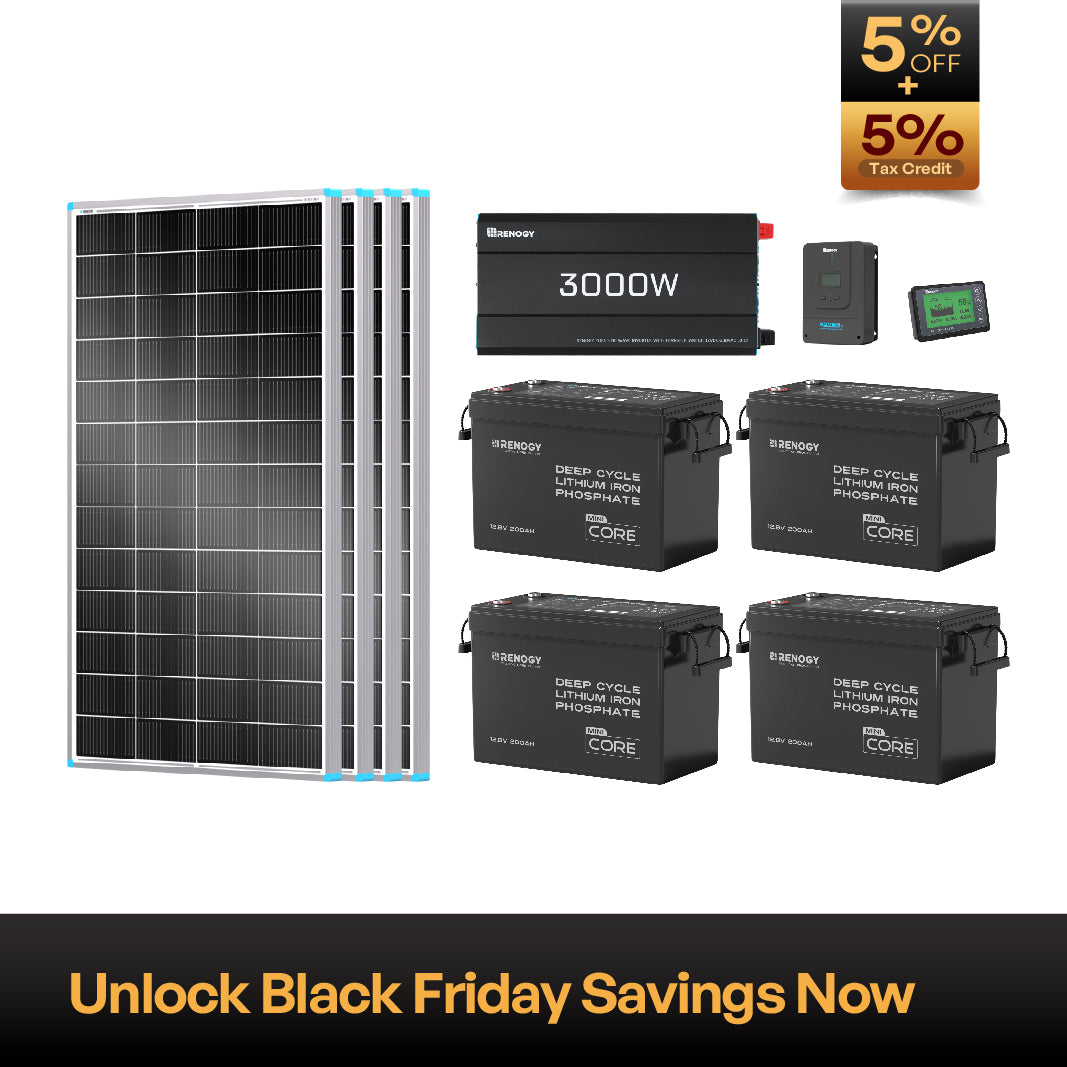 Renogy 10.24kWh Off-Grid Power Kit | 3000W Inverter, 60A MPPT
