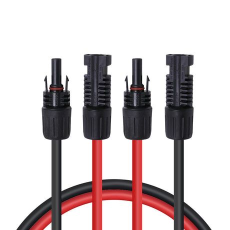 Solar Extension Cables With PV Connectors One Pair Red+Black