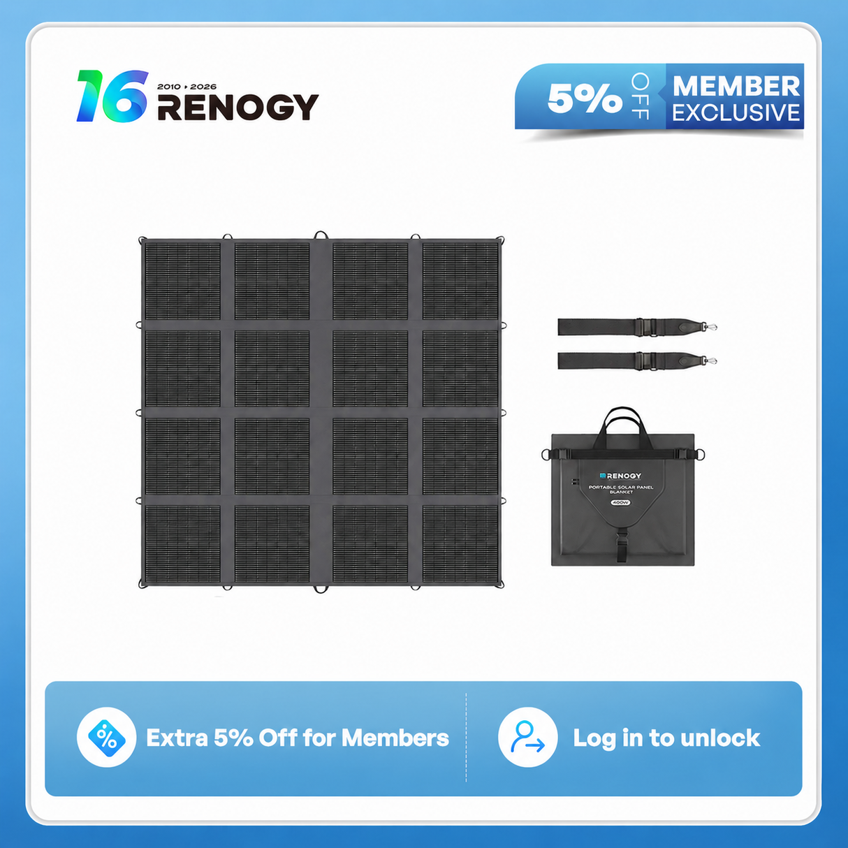 400W/200W Lightweight N-type Portable Solar Panel Blanket
