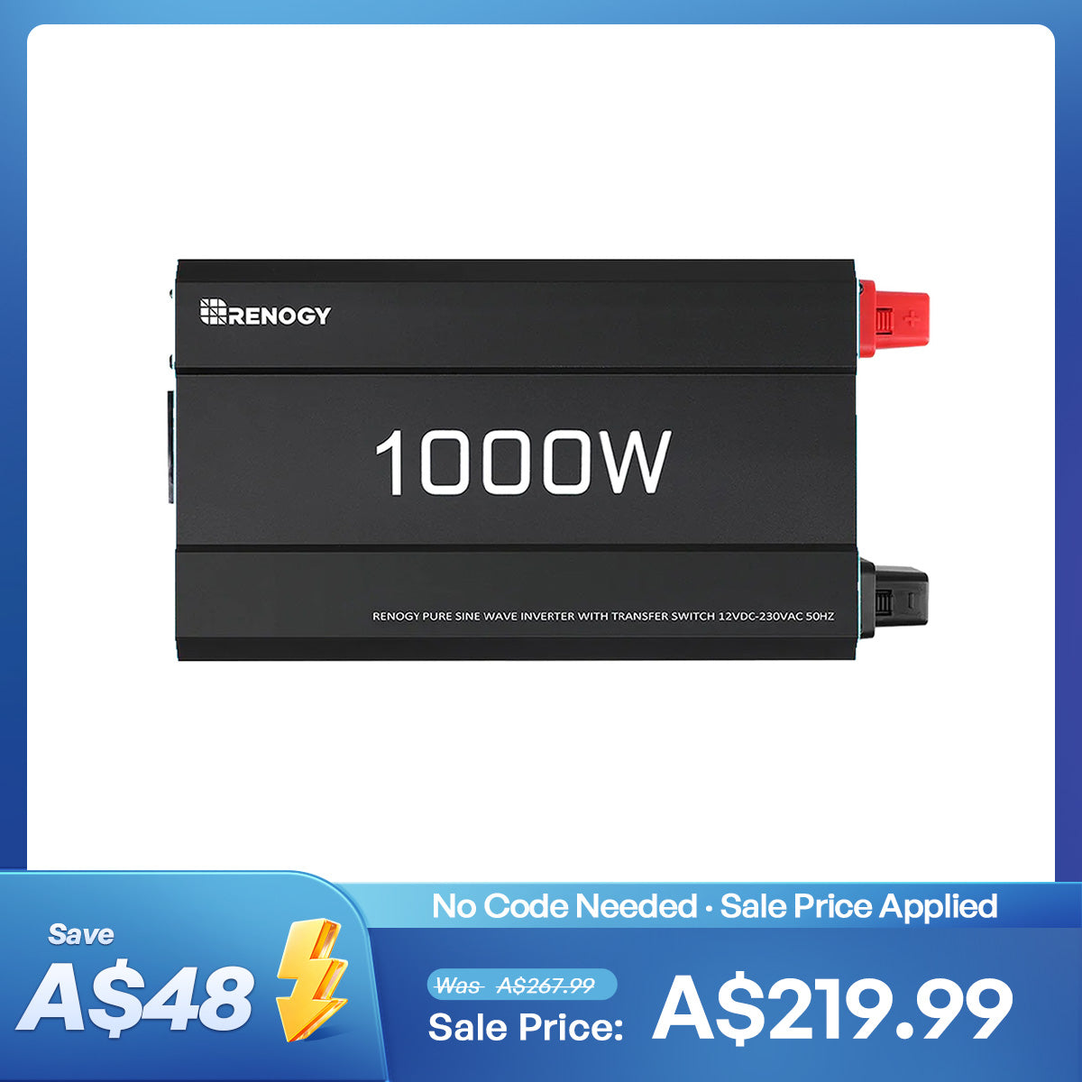 1000W/2000W/3000W 12V to 230V/240V Pure Sine Wave Inverter (with UPS Function)