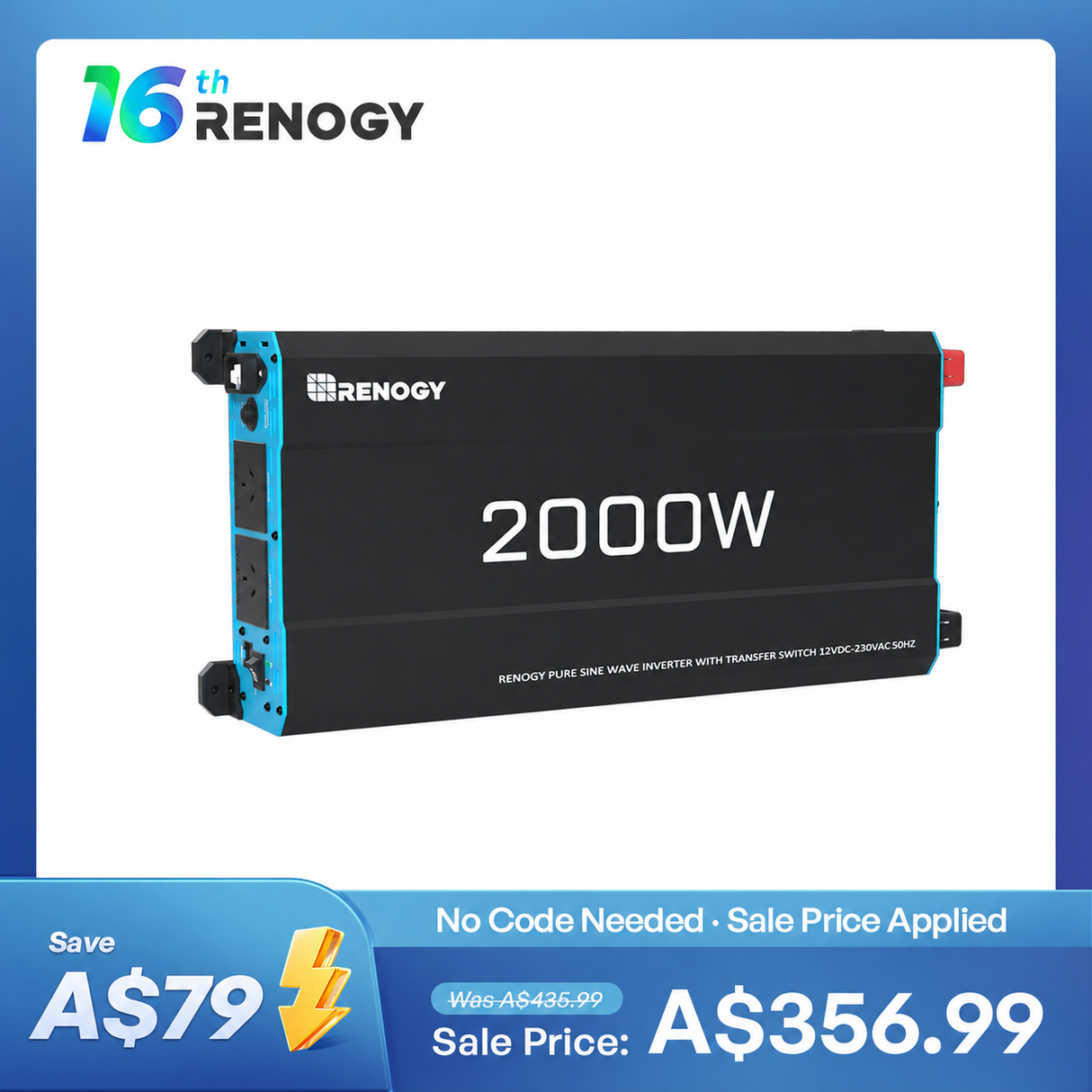 1000W/2000W/3000W 12V to 230V/240V Pure Sine Wave Inverter (with UPS Function)