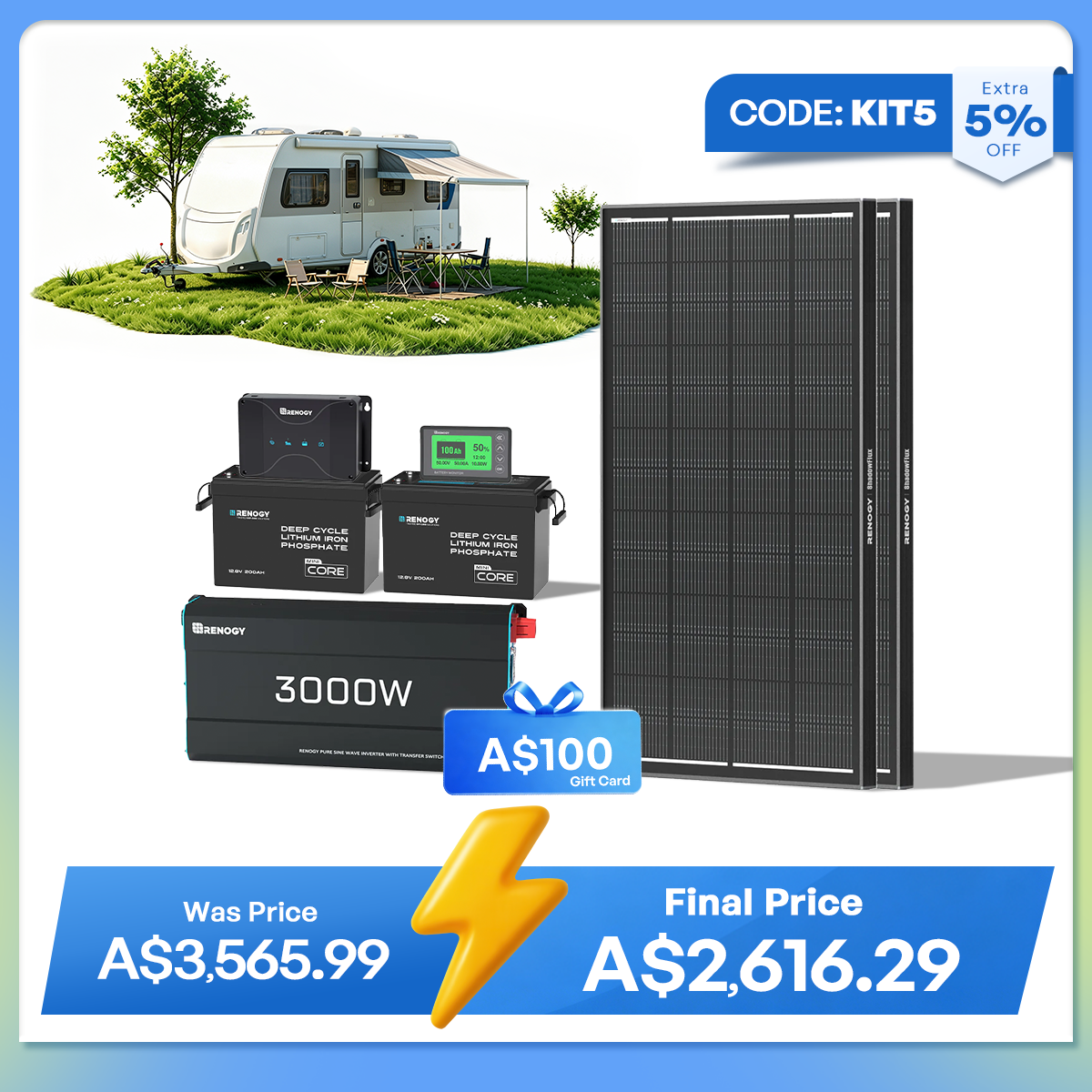 Renogy 400Ah Lithium Power Kit