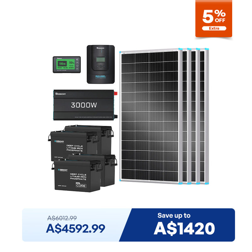 Renogy 10.24kWh Off-Grid Power Kit | 3000W Inverter, 60A MPPT