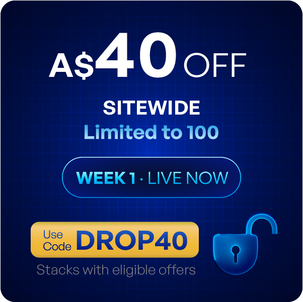 A$40 off sitewide