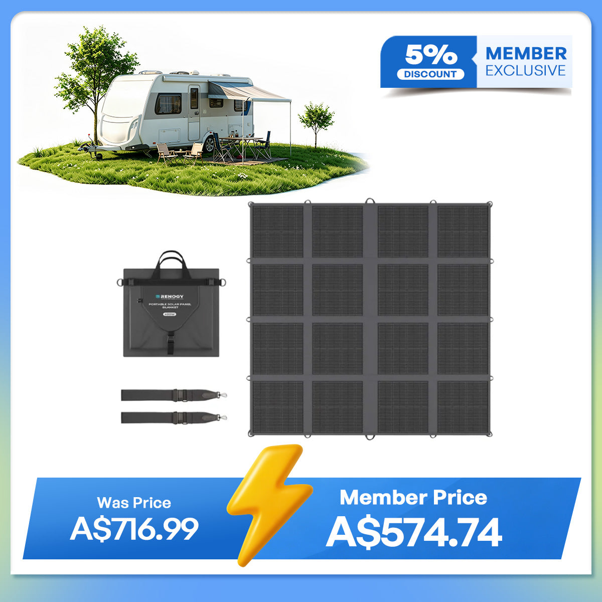 400W/200W Lightweight N-type Portable Solar Panel Blanket