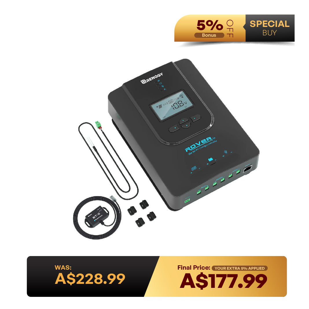 Rover Li 30 Amp MPPT Solar Charge Controller with Bluetooth