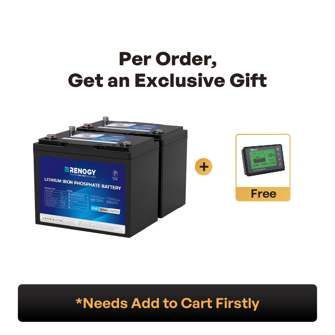 Renogy 12V 100Ah Trolling Motor Group 24 LiFePO4 Battery w/ Bluetooth