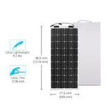100 Watt 12 Volt Flexible Monocrystalline Solar Panel
