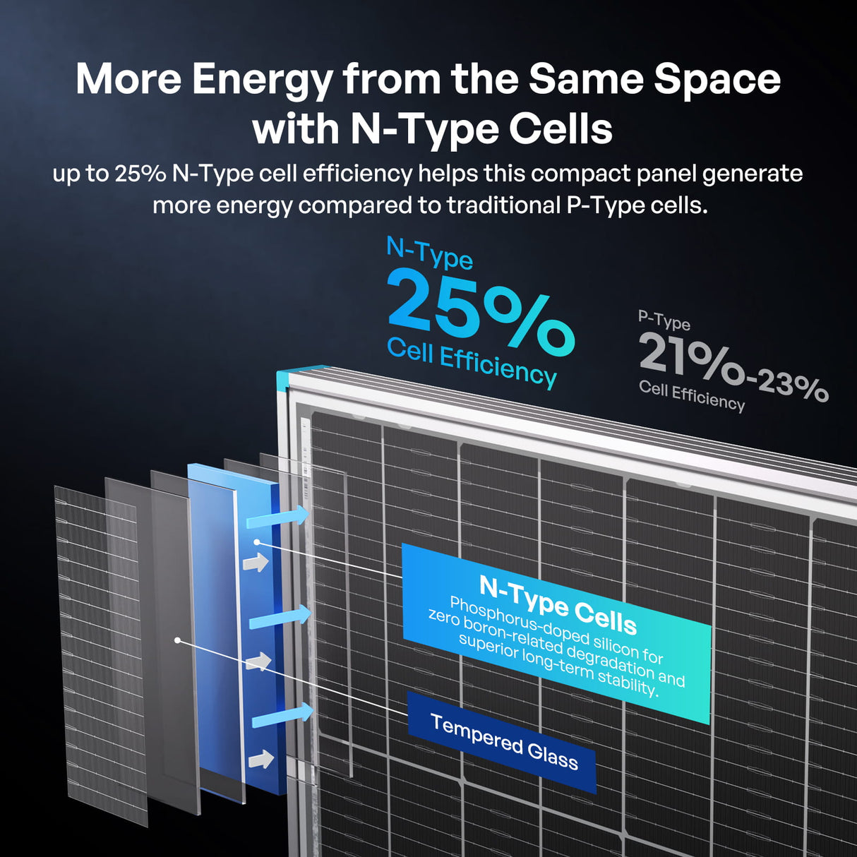Renogy 200W Mono N-Type Rigid Bifacial Solar Panel