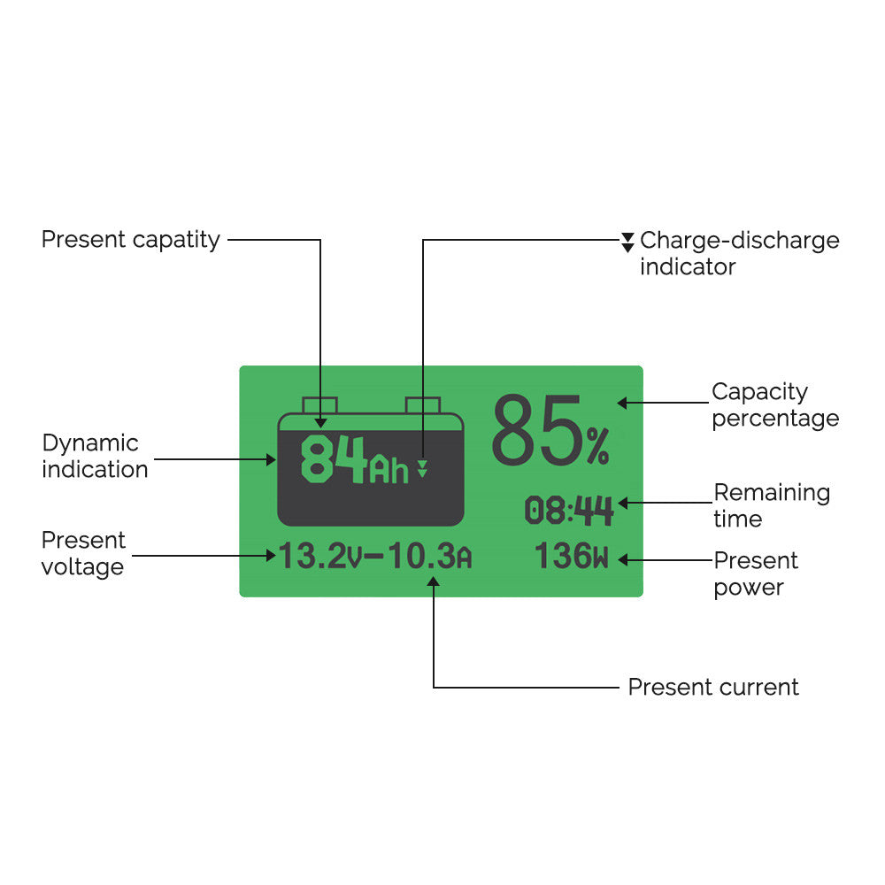 Renogy Battery Monitor with Dynamic Indication