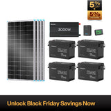Renogy 10.24kWh Off-Grid Power Kit | 3000W Inverter, 60A MPPT