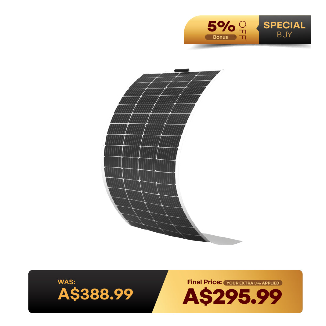 200 Watt 12 Volt Flexible and Lightweight Monocrystalline Solar Panel