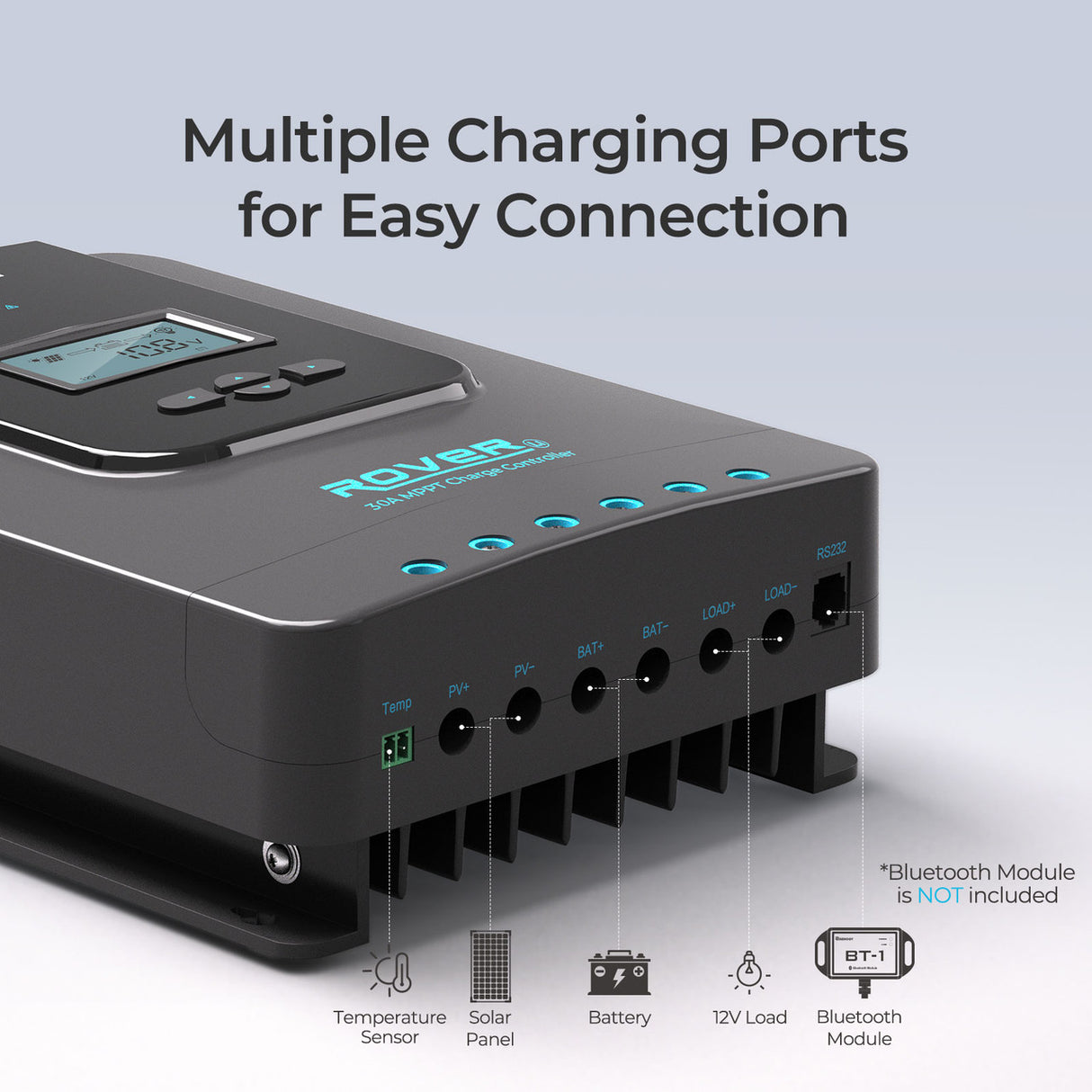 Rover Li 30 Amp MPPT Solar Charge Controller with Bluetooth