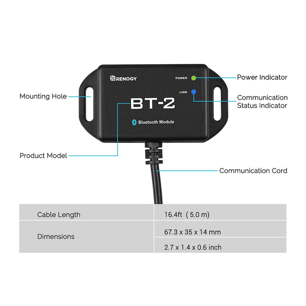BT-2 Bluetooth Module for Solar Charge Controllers