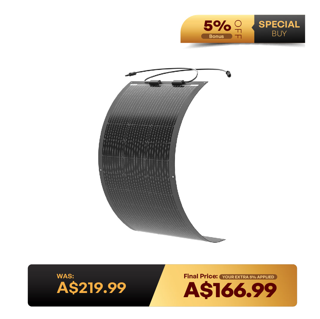 100W Black Division Lightweight Monocrystalline Solar Panel