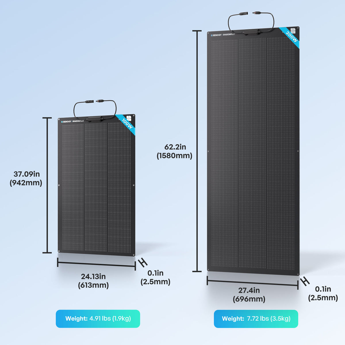 Flex ShadowFlux 100W/200W N-Type Flexible Solar Panel | Renogy AU