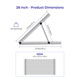 RV Solar Panel Kit Tilt Mount Brackets