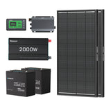 2.56kWh Off-Road 4WD Off-Grid Power Kit | 2000W Inverter, 50A DC-DC w/ MPPT, ShadowFlux Panels