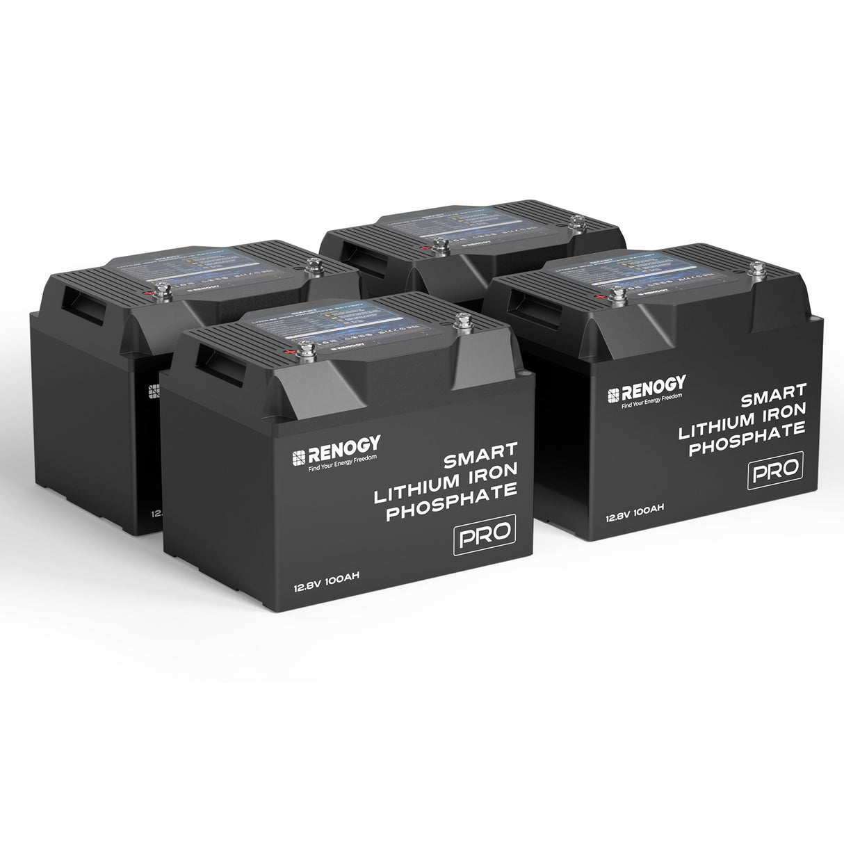 12V 100Ah Pro Deep Cycle Lithium Iron Phosphate Battery w/Bluetooth & Self-heating Function