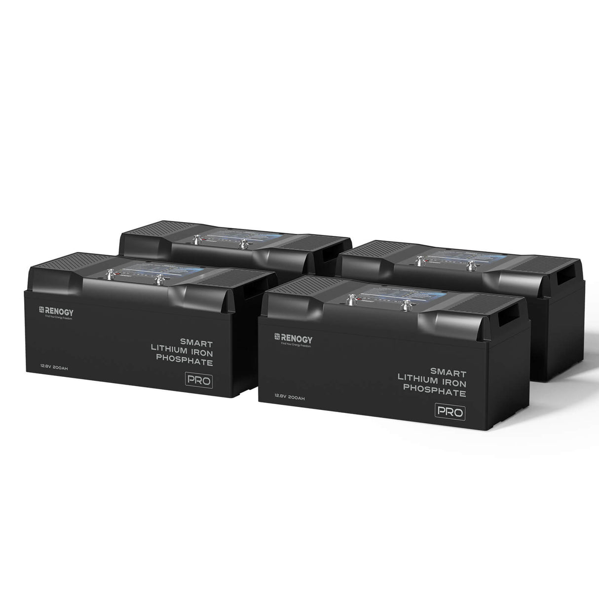 12V 200Ah Pro Deep Cycle Lithium Iron Phosphate Battery w/Bluetooth & Self-heating Function