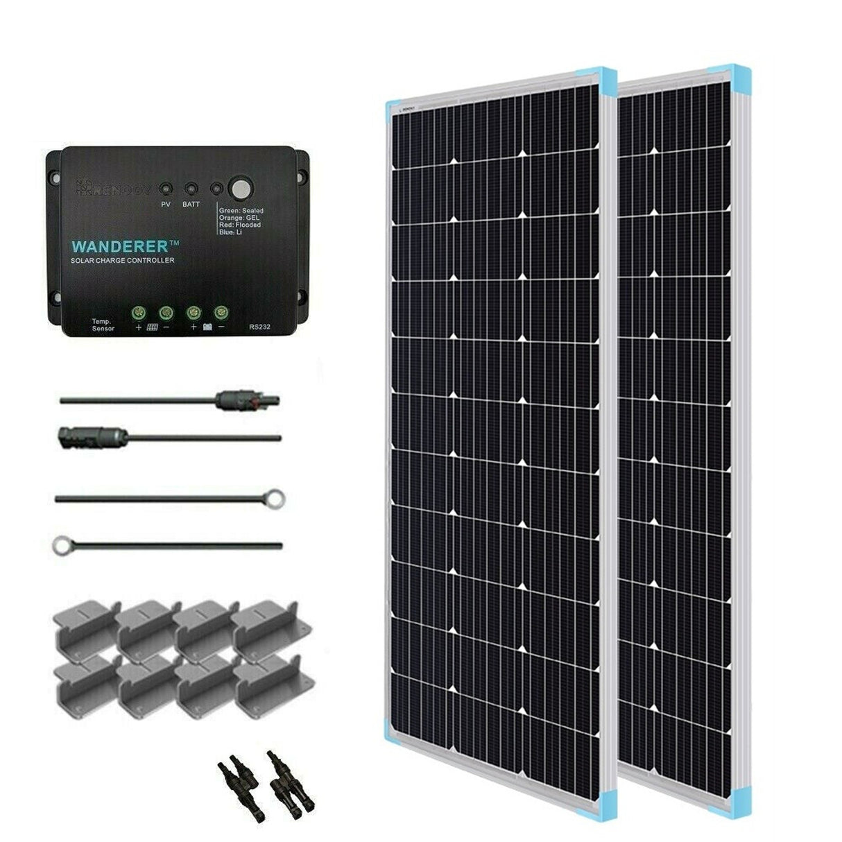 200 Watt 12 Volt Monocrystalline Solar Starter Kit