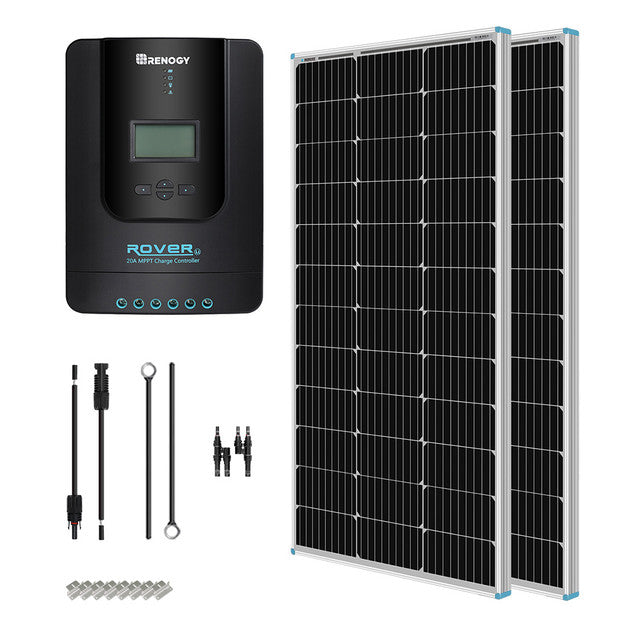 200 Watt 12 Volt Monocrystalline Solar Starter Kit