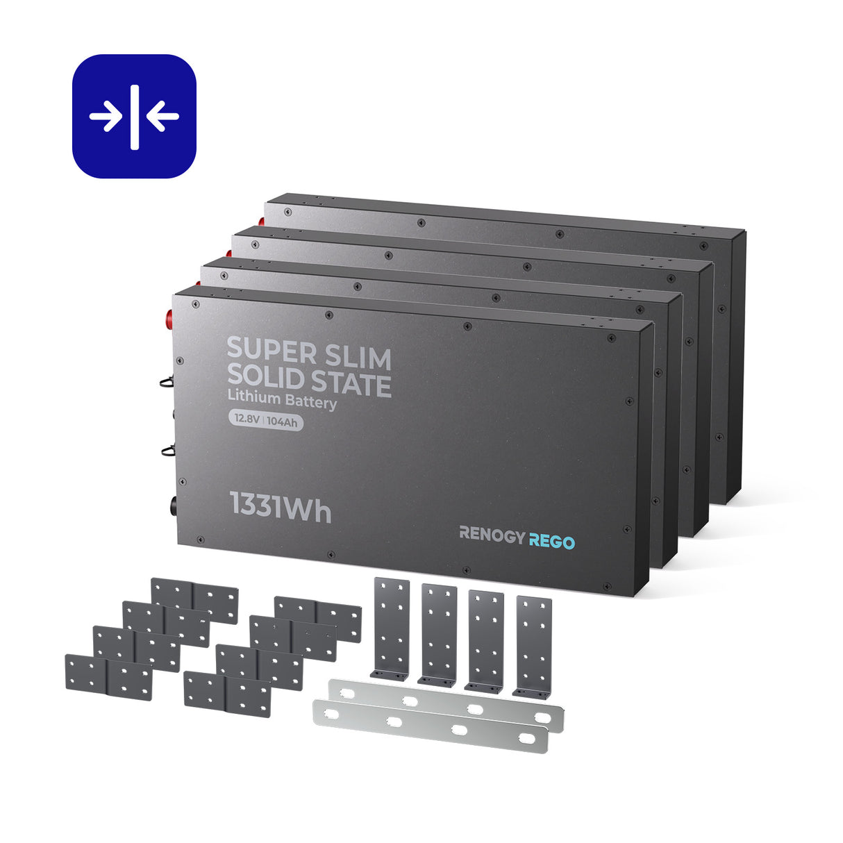 Renogy REGO - 12.8V 104Ah Super Slim Lithium Iron Phosphate Battery