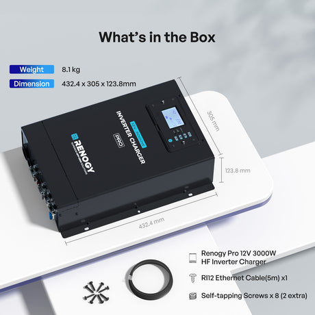 Renogy Pro 12V 3000W HF Inverter Charger
