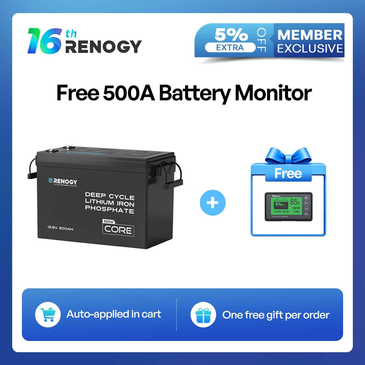 Core Mini - LiFePO4 12V 300/200/100Ah Lithium Battery