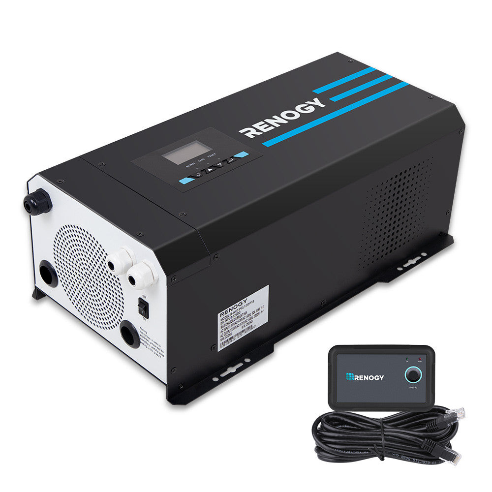 3000W/2000W 12V Pure Sine Wave Inverter Charger w/ LCD