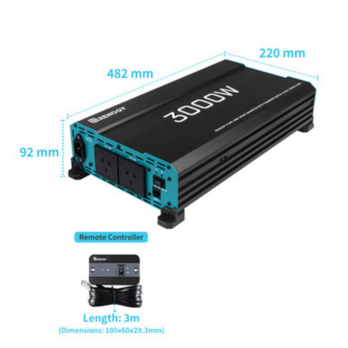 3000W 12V to 230V/240V Pure Sine Wave Inverter (with UPS Function)