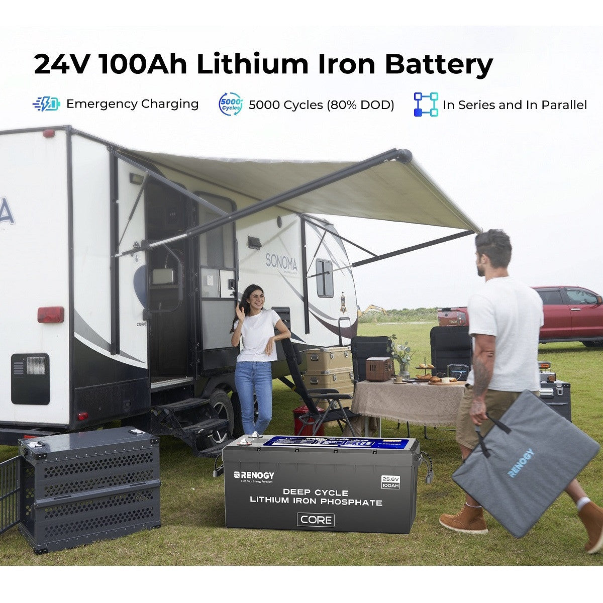 24V 100Ah Core Series Deep Cycle Lithium Battery