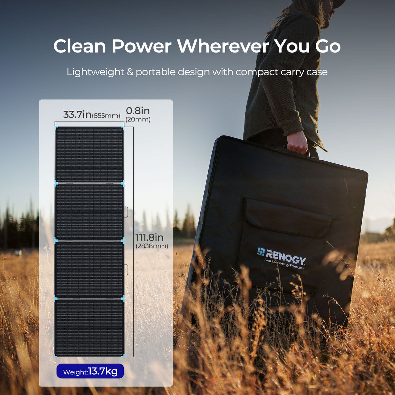 Clean Power Wherever You Go Portable Solar Panel
