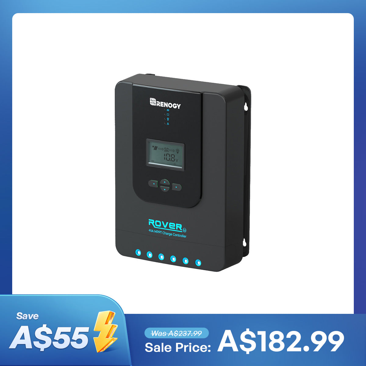 40 Amp Rover MPPT Solar Charge Controller | Renogy Australia
