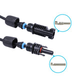 Solar Extension Cables With PV Connectors One Pair Red+Black