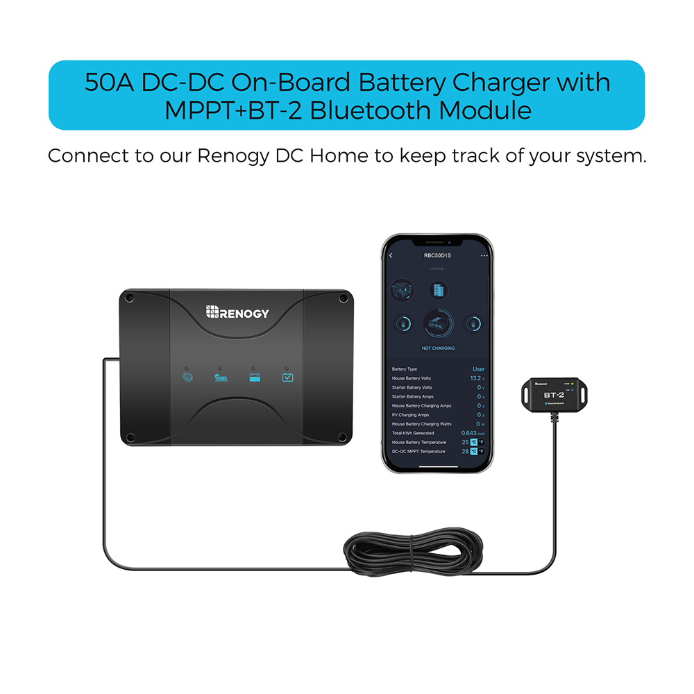 DCC50S 12V 50A Dual Input DC to DC Battery Charger with MPPT