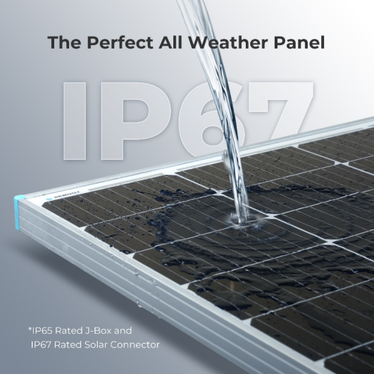 100 Watt 12 Volt Monocrystalline Solar Panel (Compact Design) with Waterproof
