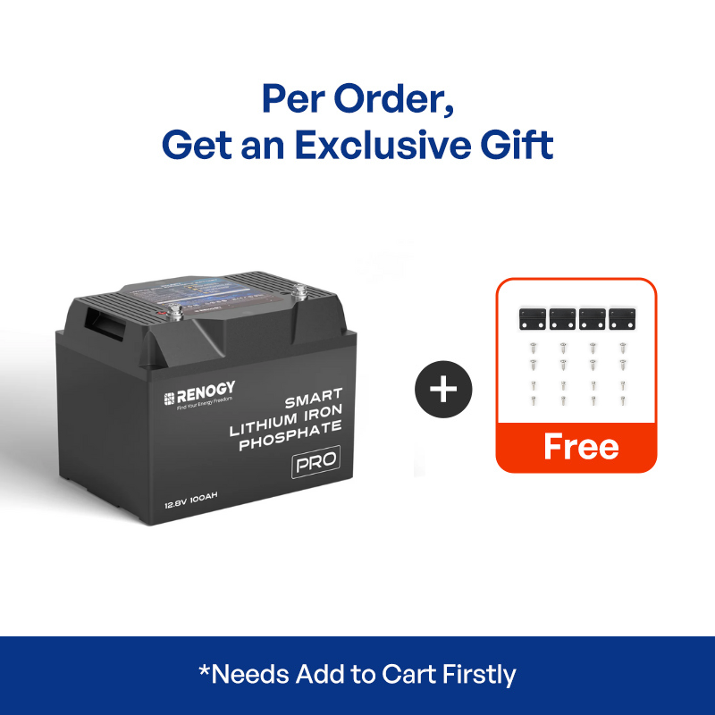 12V 100Ah Pro Deep Cycle Lithium Iron Phosphate Battery w/Bluetooth & Self-heating Function