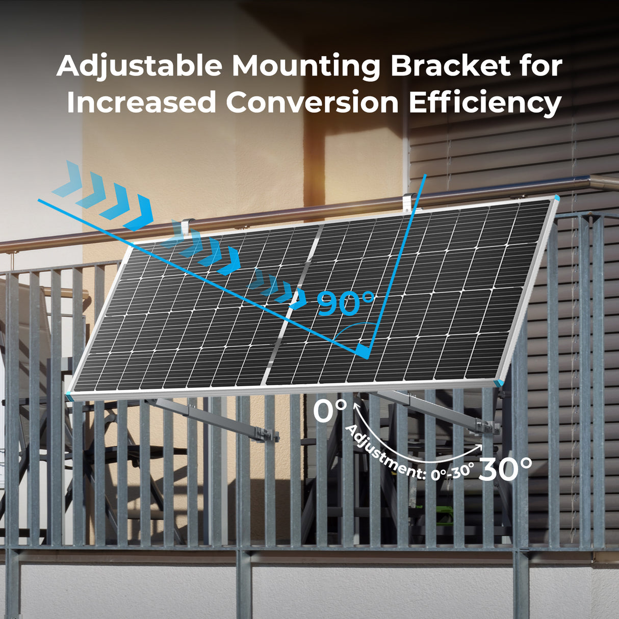 Renogy Solar Panel Tilt Balcony Rack