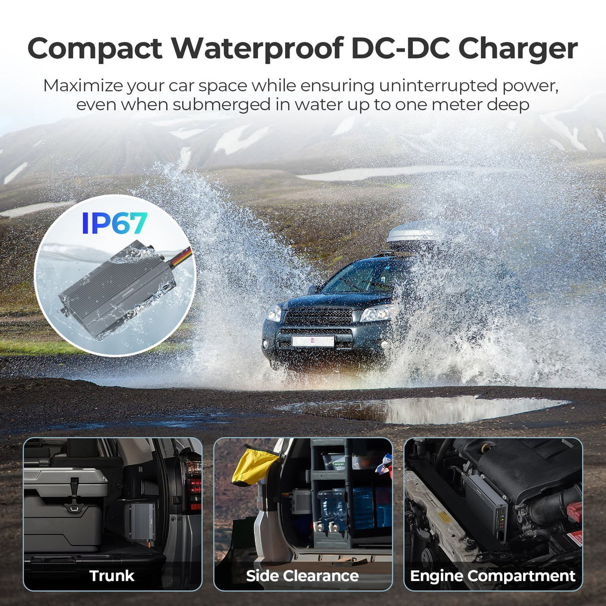 Renogy IP67 50A DC-DC Battery Charger with MPPT Compact Waterproof