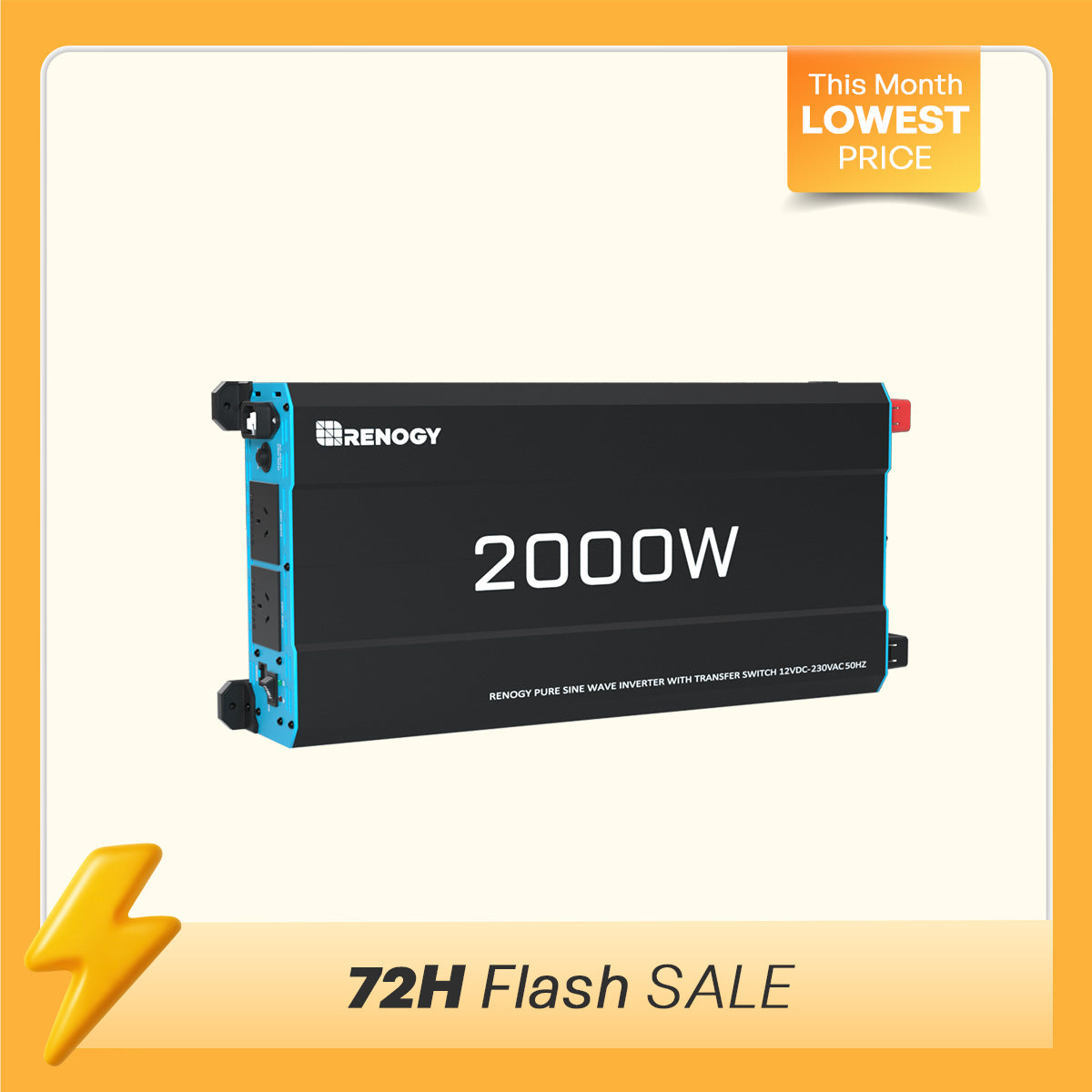 3000W 12V to 230V/240V Pure Sine Wave Inverter (with UPS Function)