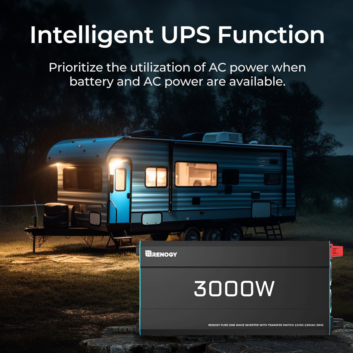 Renogy 3000W Pure Sine Wave Inverter Intelligent UPS Function