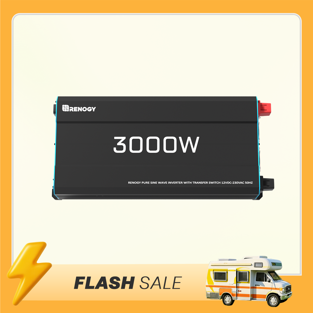 3000W 12V to 230V/240V Pure Sine Wave Inverter (with UPS Function)