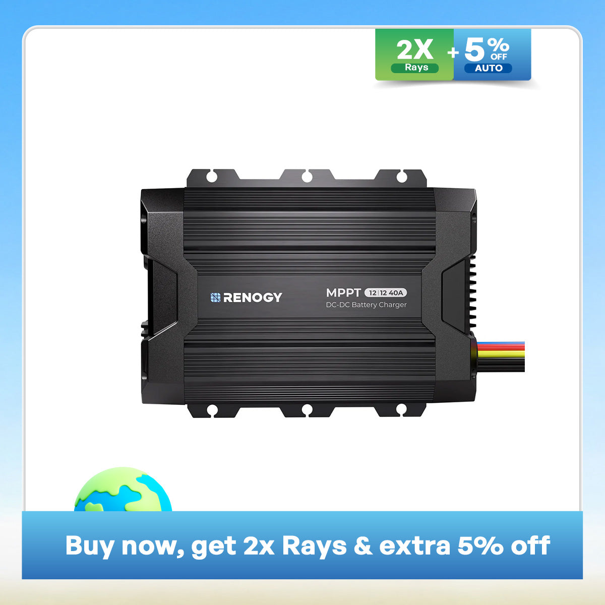 RENOGY 40A DC-DC Battery Charger with MPPT