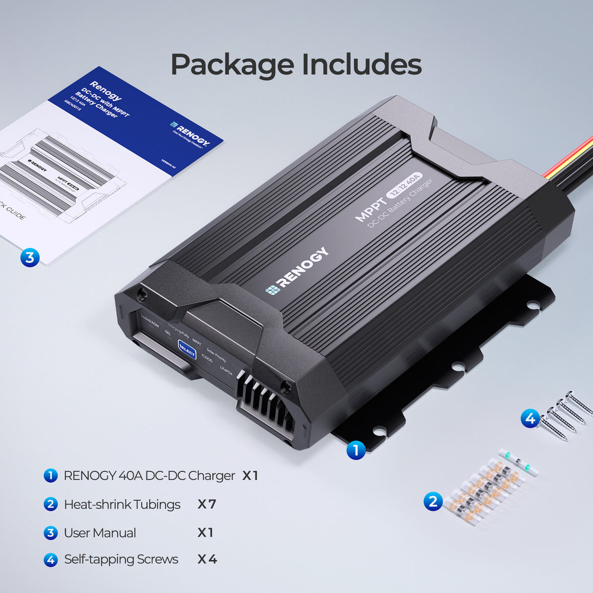 RENOGY 40A DC-DC Battery Charger with MPPT