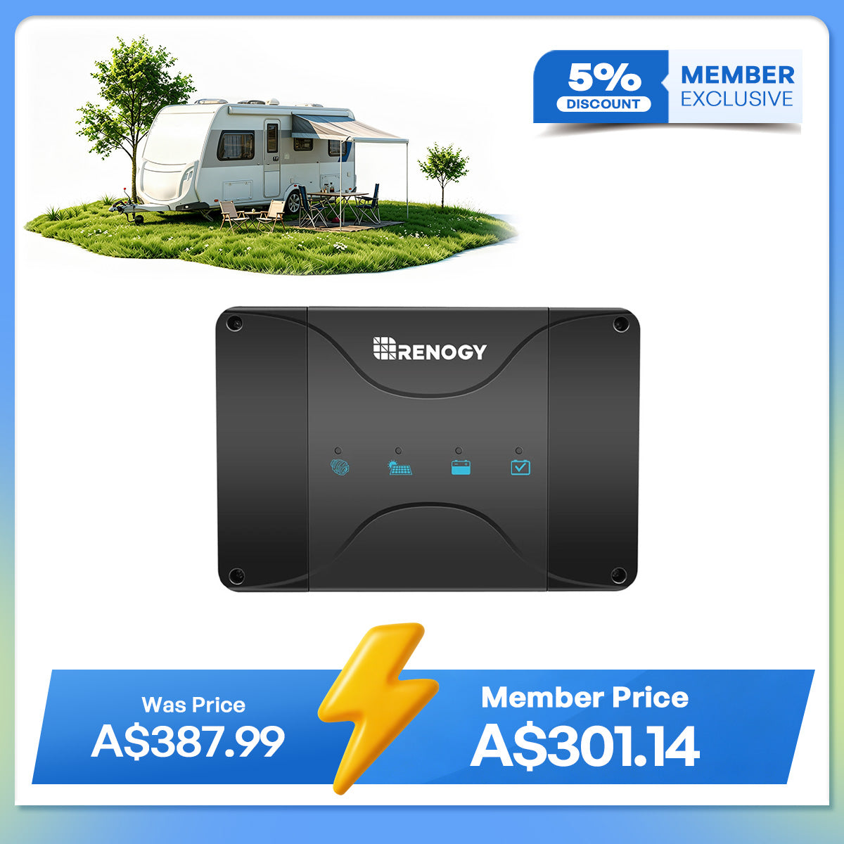 12V 30/50A DC-DC On-Board Battery Charger with MPPT