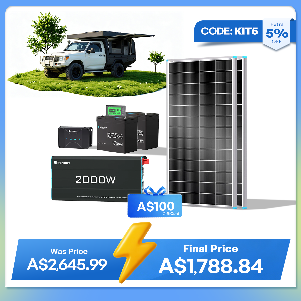 Renogy 200Ah Lithium Power Kit