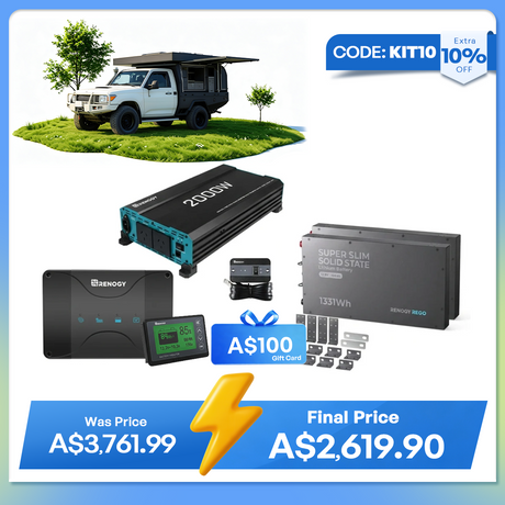 Renogy 2.56kWh Slim 4WD Power Kit | Dual 208Ah Batteries + 2000W Inverter