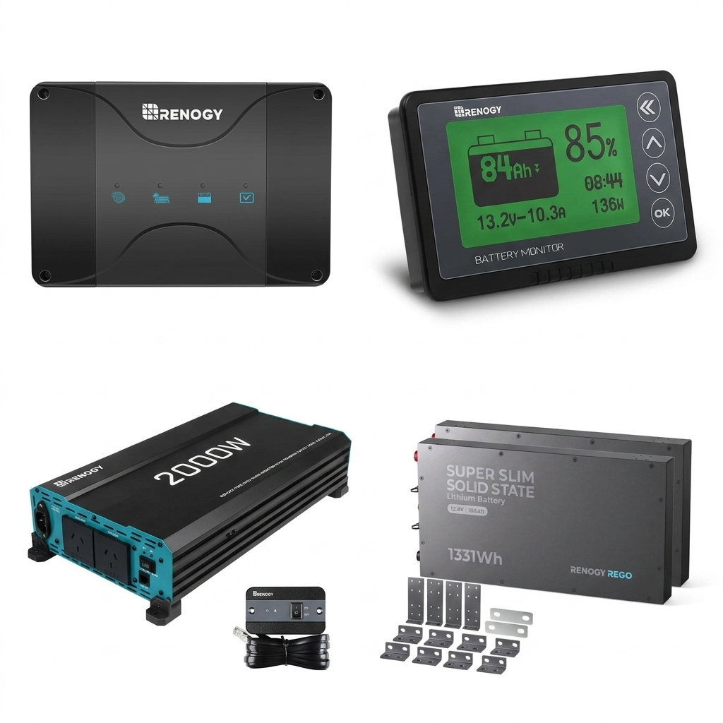 Renogy 2.56kWh Slim 4WD Power Kit | Dual 208Ah Batteries + 2000W Inverter
